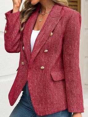 Elleven Red Tweed Blazer Jacket